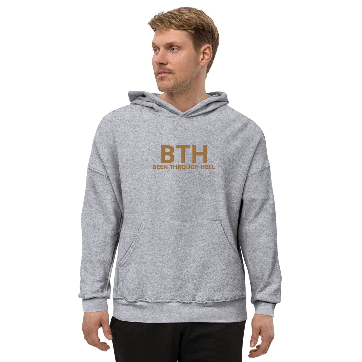 BTH Unisex sueded fleece hoodie