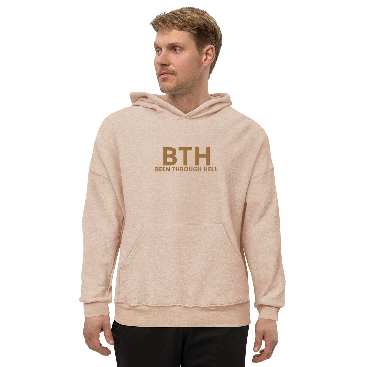 BTH Unisex sueded fleece hoodie