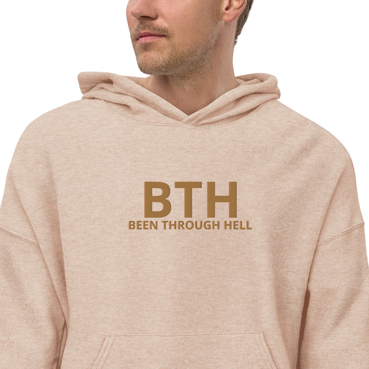 BTH Unisex sueded fleece hoodie