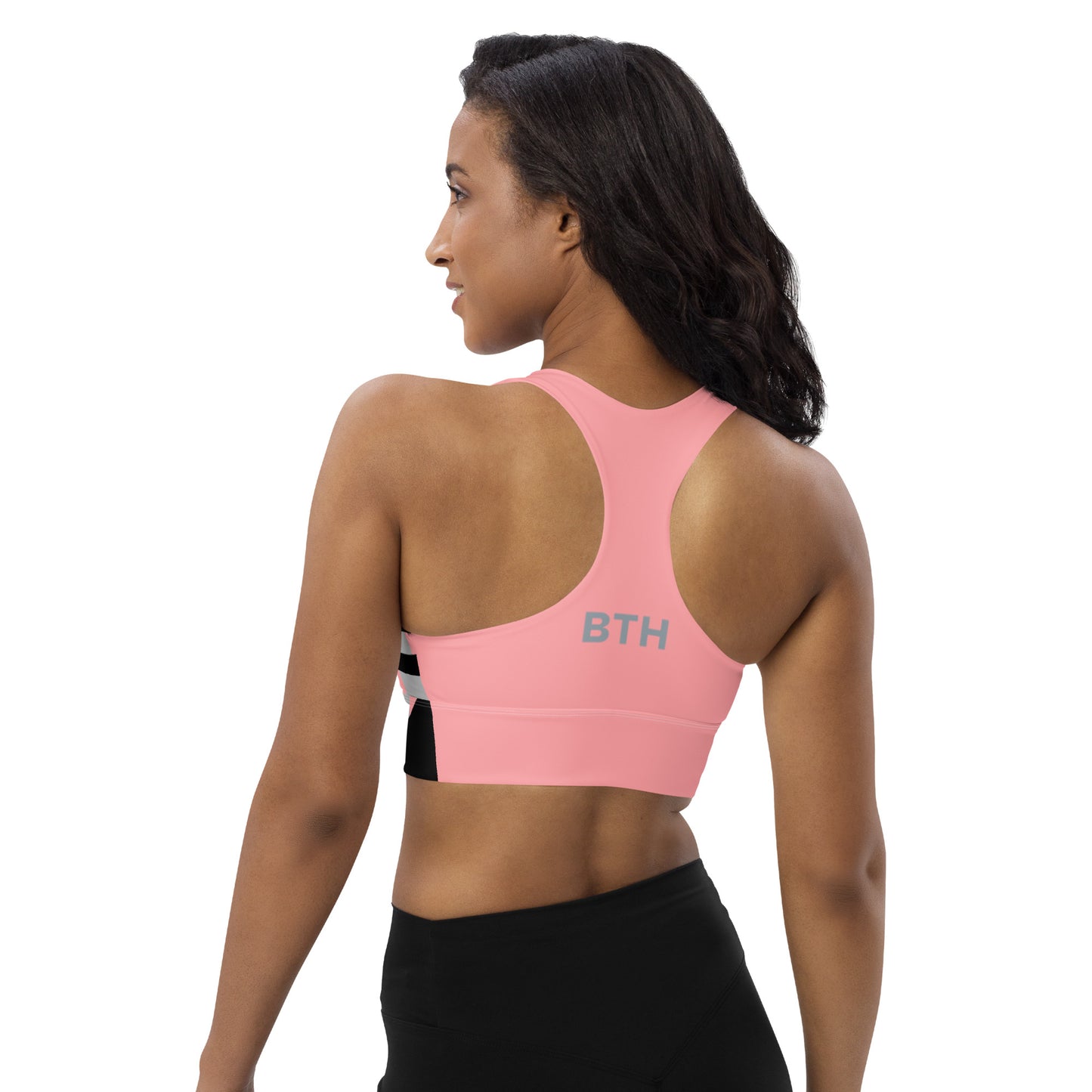 Pinstripe Longline sports bra