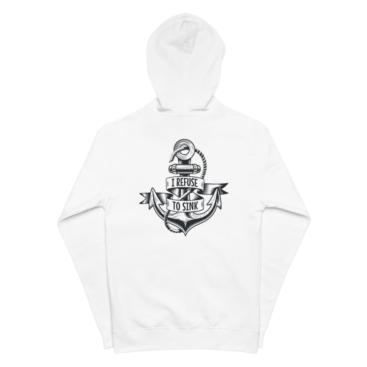 Refuse to sink Unisex fleece zip up hoodie